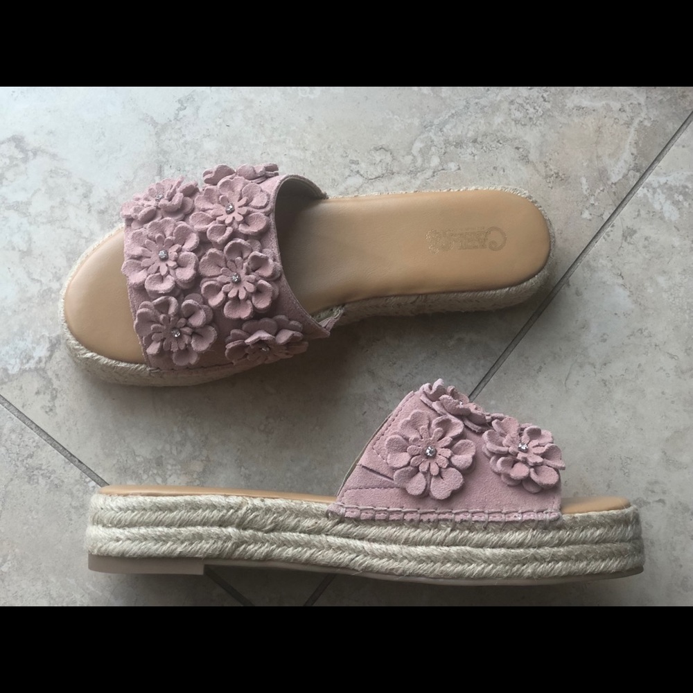 COPY - CARLOS SANTANA BLUSH SLIDE SANDALS